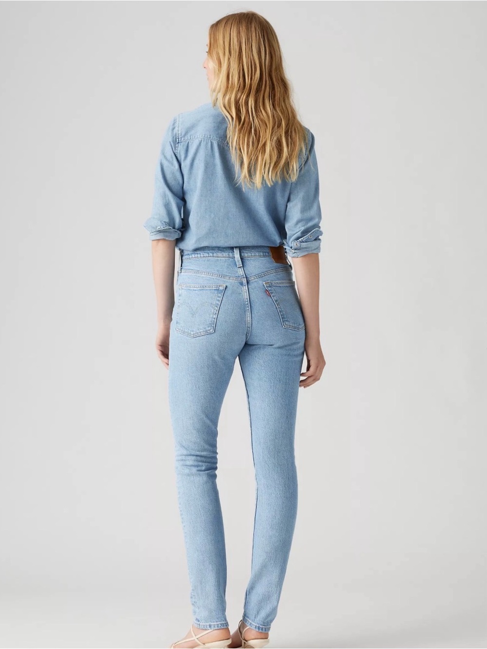 Levi Strauss 501 High-Rise Slim Straight Light Blue Women’s Jeans - Picture 2 of 7